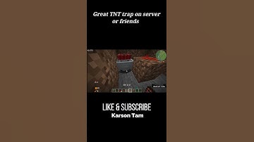 Great TNT tree trap on server or friends #minecraft #minecraftshorts