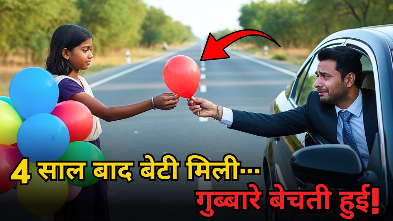 4 साल बाद करोड़पति पिता ने बेटी को सड़क किनारे गुब्बारे बेचते पाया