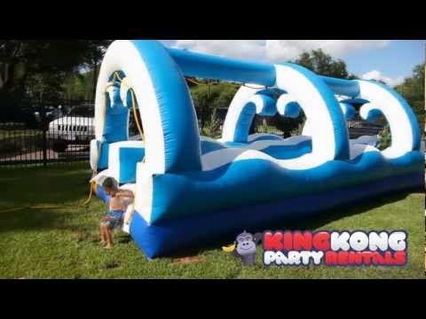 30ft Wild Waves Water Slide with Pool - Houston you run, you slide forever!