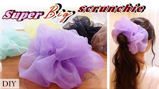 【オーガンジー特大 BIGシュシュの作り方】- How to make Super BIG Scrunchie - DIY.Organdy -