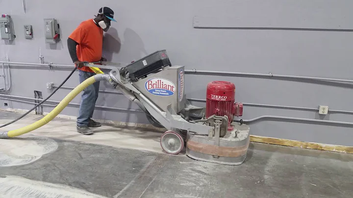 Brilliant Epoxy Floors Inc. Using Terrco 3100 Grin...