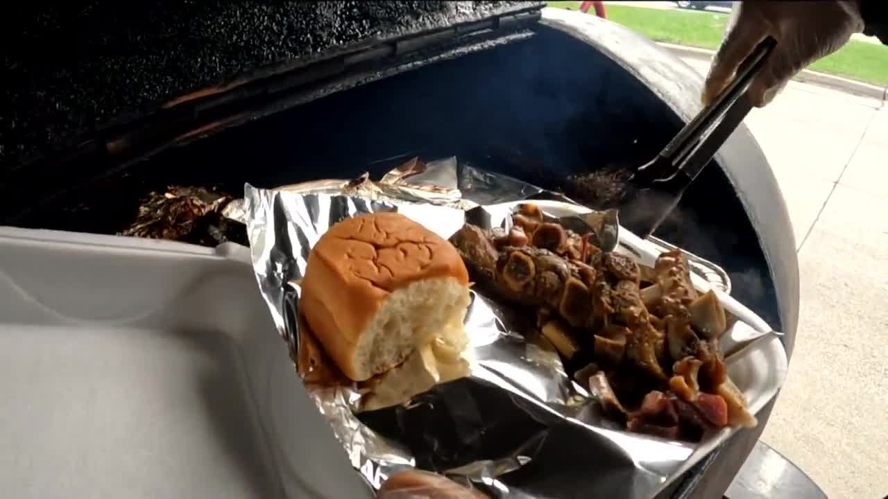 Mr Nelson's World Famous BBQ serving up ribs at YouTube