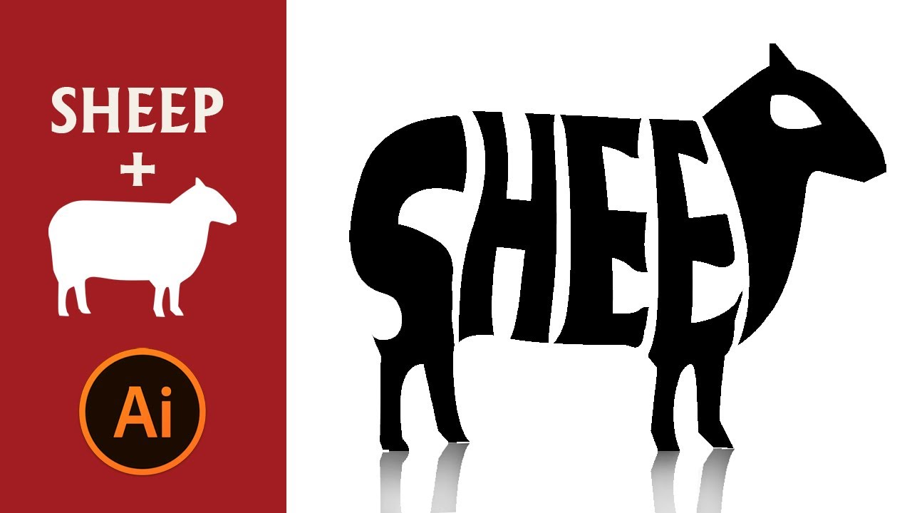 Warp Text Into the Custom Shape in Adobe Illustrator | Sheep Typography  Effect | Ayaz Inspire