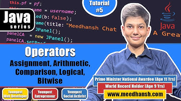 Java Programming Operators | Tutorial #5 | Java Series by Meedhansh K. Gupta