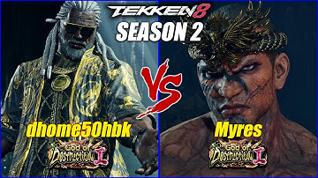TEKKEN 8 • Leroy (dhome50hbk) vs Fahkumram (Myres) • Gameplay [ SEASON 2 ] Online Rank Match