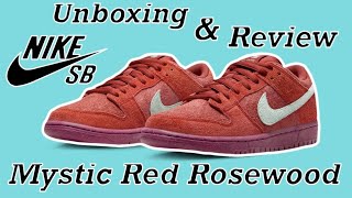 Unboxing And Review Of The Nike SB Dunk Low Mystic Red Rosewood! Unboxing! Skateboarding! Shoes!