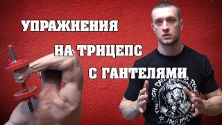 Упражнения на трицепс с гантелями(Упражнения на трицепс с гантелями дома и в тренажерном зале. Основные упражнения для тренировки трицепса., 2015-05-26T06:26:51.000Z)