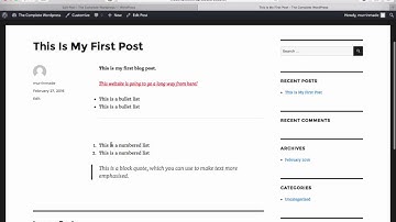 Wordpress Tutorial 2016:  Formatting Text In Wordpress