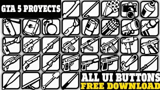 ALL UI BUTTON FOR GTA 5 PROYECTS - UNITY | FREE DOWNLOAD