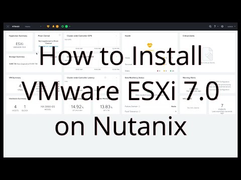 Installing Nutanix Acropolis (AOS) 5.17 and VMware vSphere ESXi 7.0