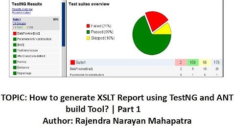How to generate XSLT Report using TestNG and ANT build Tool? | Part 1