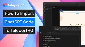 Create a full website with ChatGPT and TeleportHQ