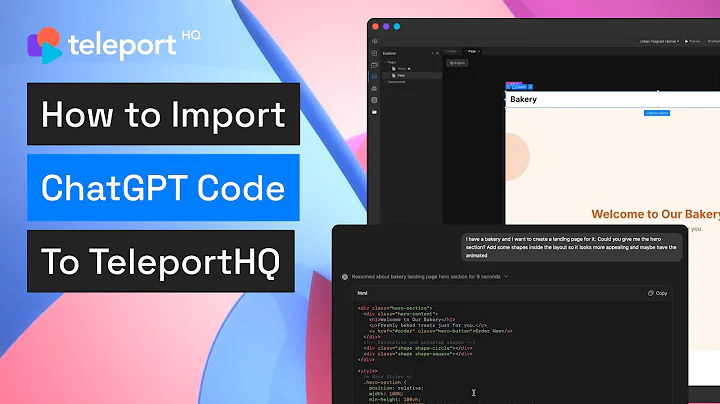 Create a full website with ChatGPT and TeleportHQ