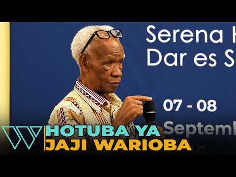 HOTUBA YA JAJI WARIOBA MUDA MFUPI KABLA YA KUANGUKA AKIWA JUKWAANI