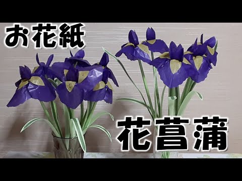 送料込み　手作り　扇の花飾り　菖蒲A kimie gangiの 季節の壁面掲示 5月「菖蒲、あやめ」 - YouTube