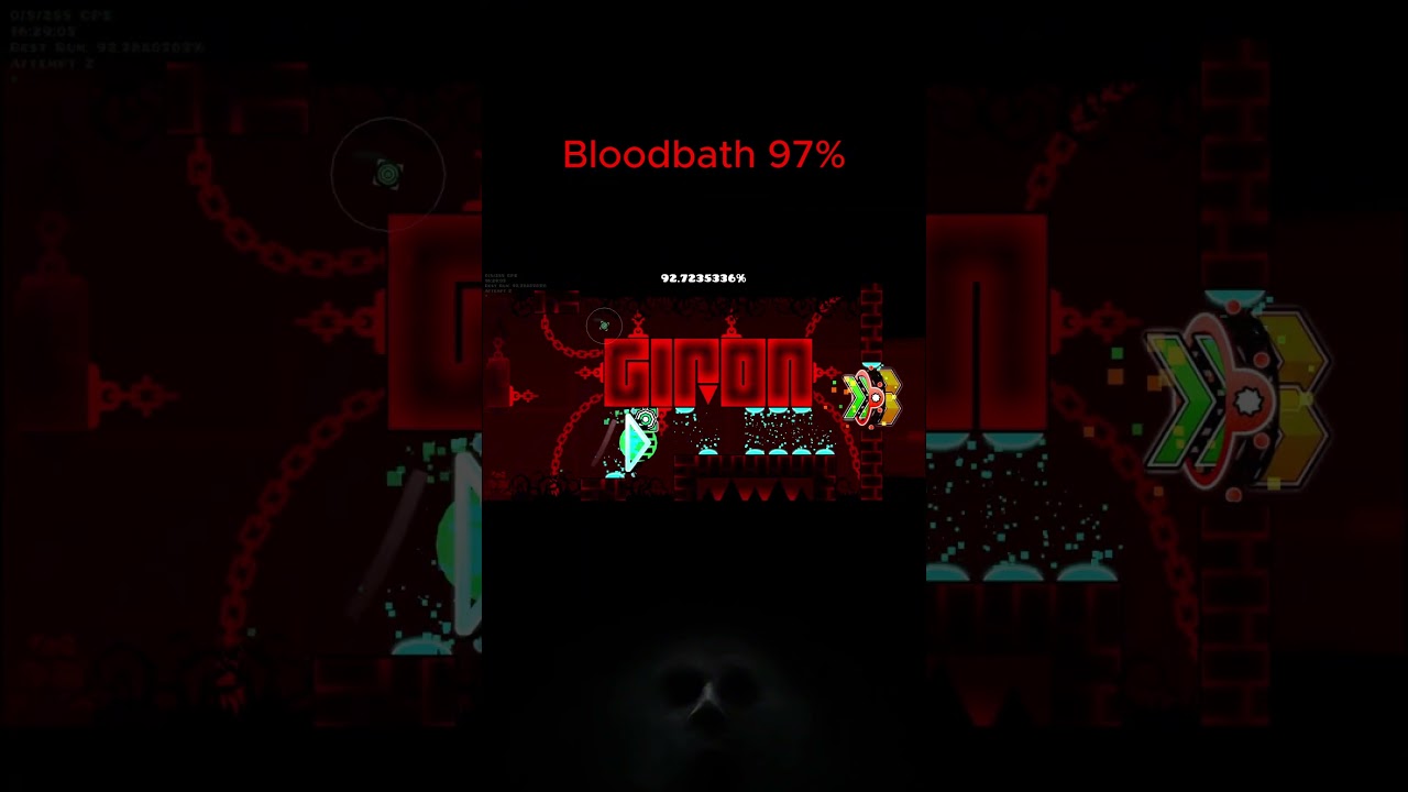 Bloodbath 97%... #geometrydash #speedrun #gd