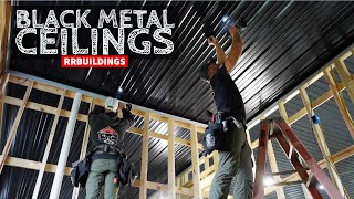 Workshop Build Out Finishes Part 1: Black Metal Ceiling!