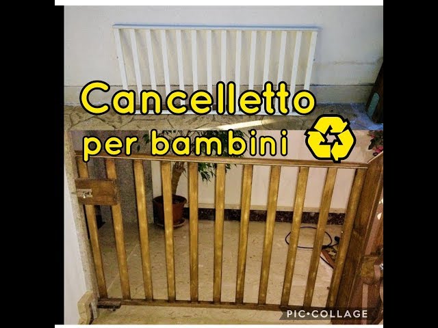 Da una vecchia anta di una culla a cancelletto di sicurezza per bambini!!!  #faidate #diy #sicurezza 