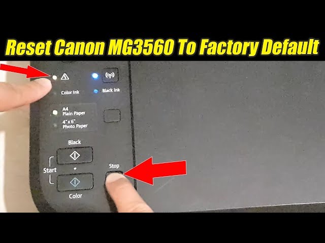 to Reset Canon MG3560 Printer Back to Factory Default (Clear Wifi Setting) - YouTube