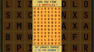 Find 6 Hidden Reptiles 👀 Word Search 🧩 66
