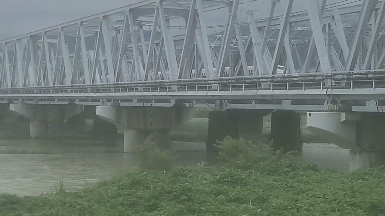 【酒匂川橋梁にて4】東海道新幹線N700系(こだま号?)小田原駅停車に向けて減速しながら通過 YouTube