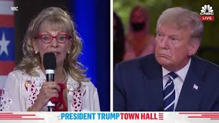 President Trump blushes as Biden-leaning voter flirts with him in town hall discussion | Asad Empire