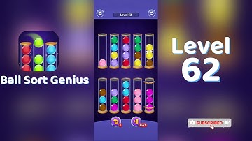 Ball Sort Genius Level 62 Walkthrough | Go Answer 🧩✨
