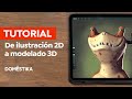 TUTORIAL MODELADO 3D: Cómo convertir un diseño 2D en 3D | Román García Mora | Domestika