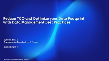 Reduce TCO and Optimize your Data Footprint with Data Management Best Practices