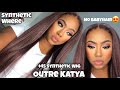 No Babyhair!!! Natural Yaki  | Outre Perfect Hairline Synthetic Lace Wig - KATYA (13x6 lace frontal)
