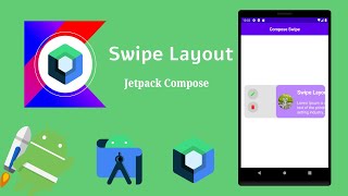 How to implement Swipe to reveal in Jetpack compose | Android | Make it Easy screenshot 1