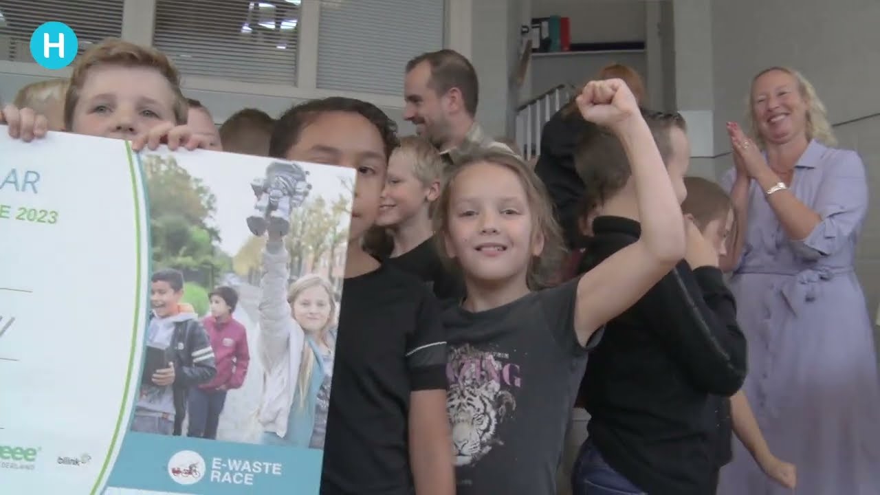 Groep 6 Kindcentrum Rijpelberg winnaar E-waste race | Helmond