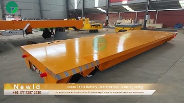 Large Table Battery Operated Rail Transfer Cart#machine #customized #transporter #tech