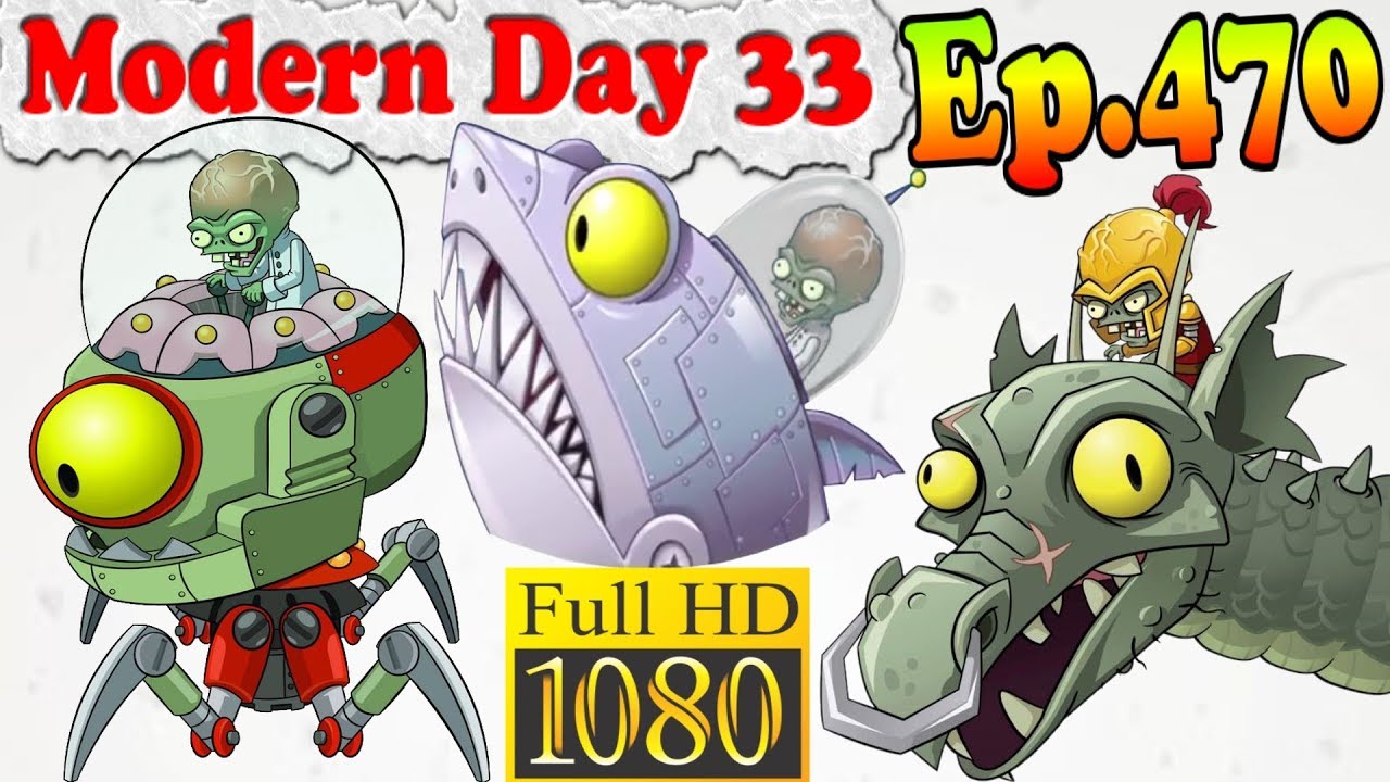 Plants vs. Zombies 2 - 3 Bosses - Plants Level Up - Modern Day - Day 33 ...