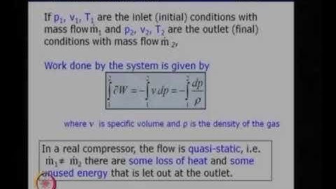 Lec 12: Thermodynamics of Compressors #CH24SP #swayamprabha