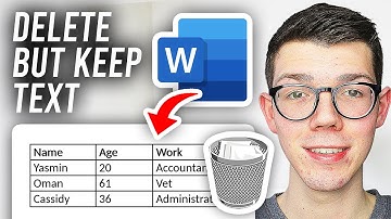 How To Delete Table But Keep Text In Word - Full Guide