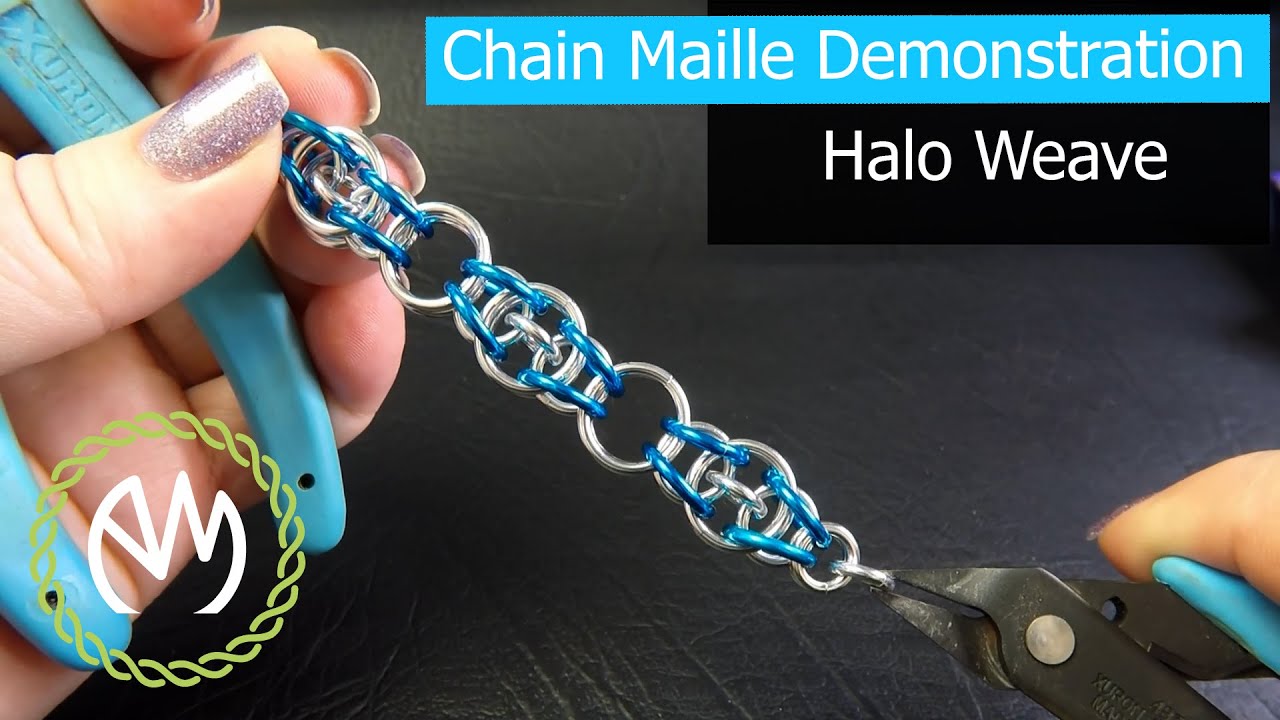 Chain Maille Tutorial - Halo Weave - YouTube