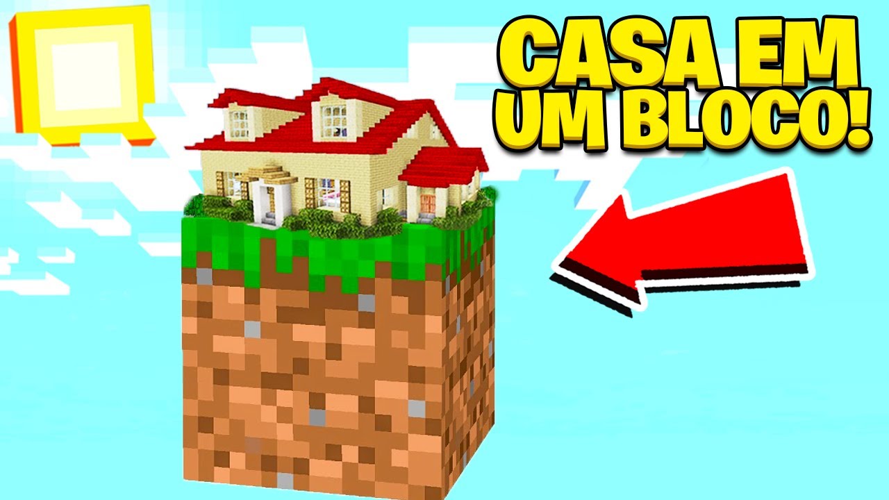 Minecraft: COMO FAZER UMA CASA DENTRO DE QUALQUER BLOCO DO MINECRAFT! 