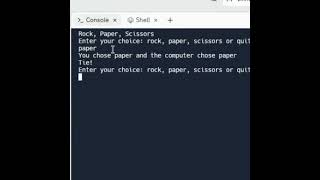 Python Rock, Paper, Scissors: Play the Easy and Fun Game! #shorts #coding #shortsvideo