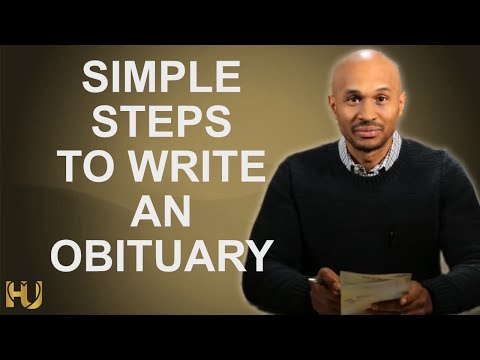 Video: How To Write An Obituary