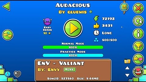 Audacious by Gluewis and PhantomX 100% Easy Demon
