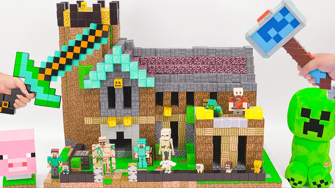 I Made a HOUSE With Magnetic Minecraft Blocks | Magnetic Papercraft