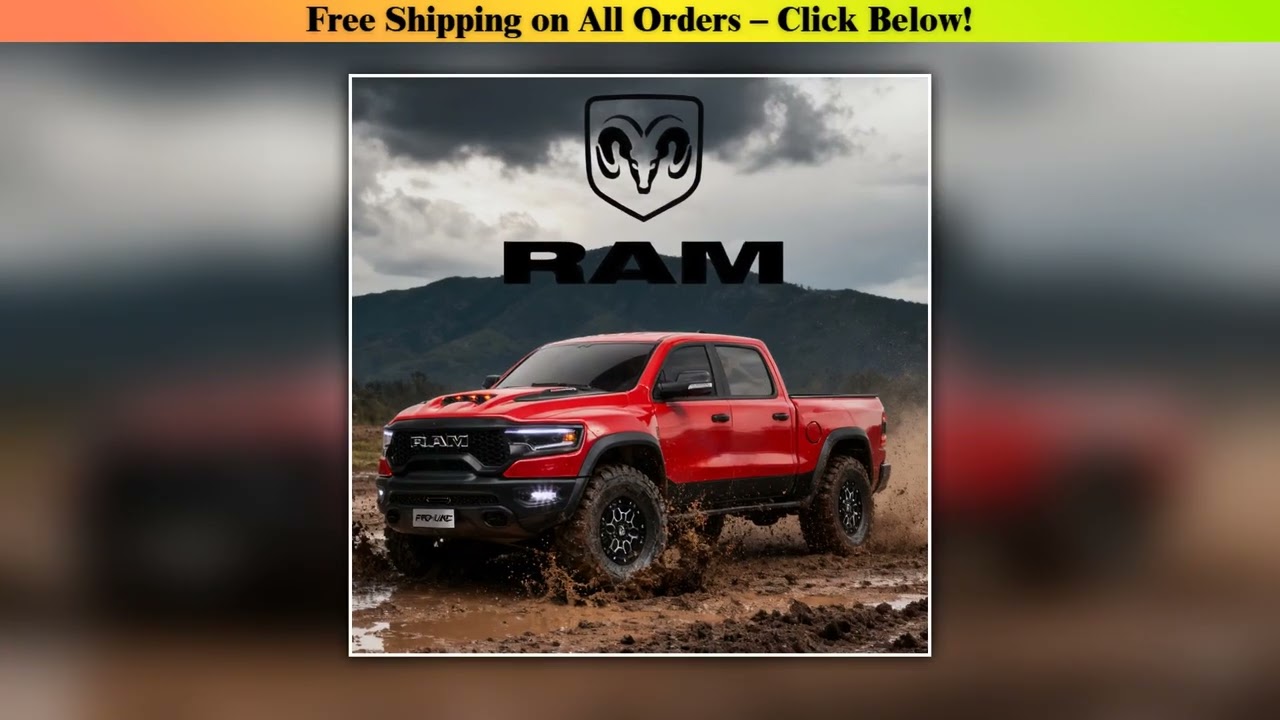 KM 1/8 Tyrannosaurus Ram 1500 Simulation Electric Remote Control Four-Wheel Drive Short Card