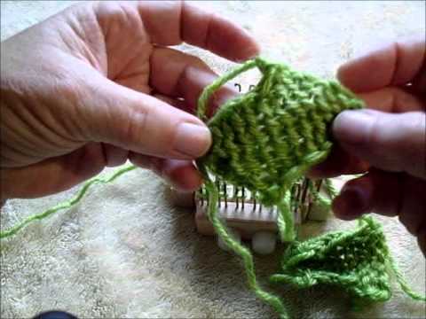 non loopy double e wrap cast on regular gauge loom