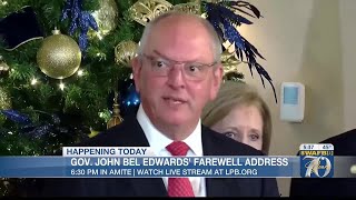 Governor Edwards to deliver farewell address