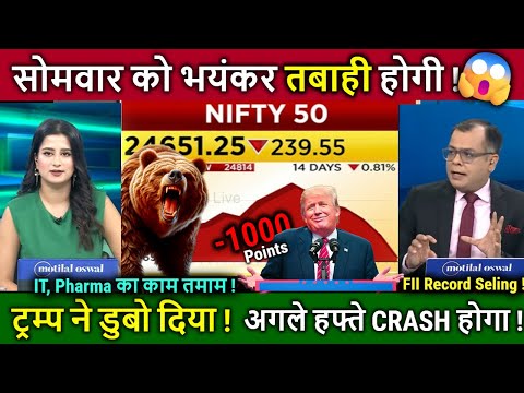 स मव र क ब ज र म त डव ह ग Stock Market CRASH FII Trump Tariff NIFTY Analysis 29 Sep 2025 Monday