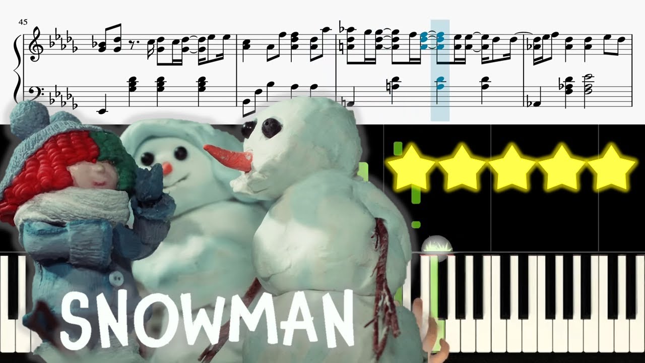 Sia - Snowman 🎹《Piano Tutorial》 ⭐⭐⭐⭐⭐