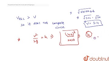 A heavy particle is suspended by a string of length 60 cm from a fixed point O. it is projected
