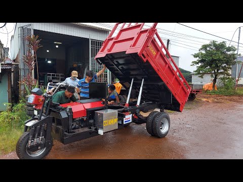 Video xe ba bánh máy dầu 4 máy xuất xưởng về gia nghĩa đắk... - youtube