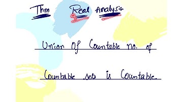 Real Analysis || Union of countable no of countable sets is countable.|| Msc. || Bsc. || NET || NBHM